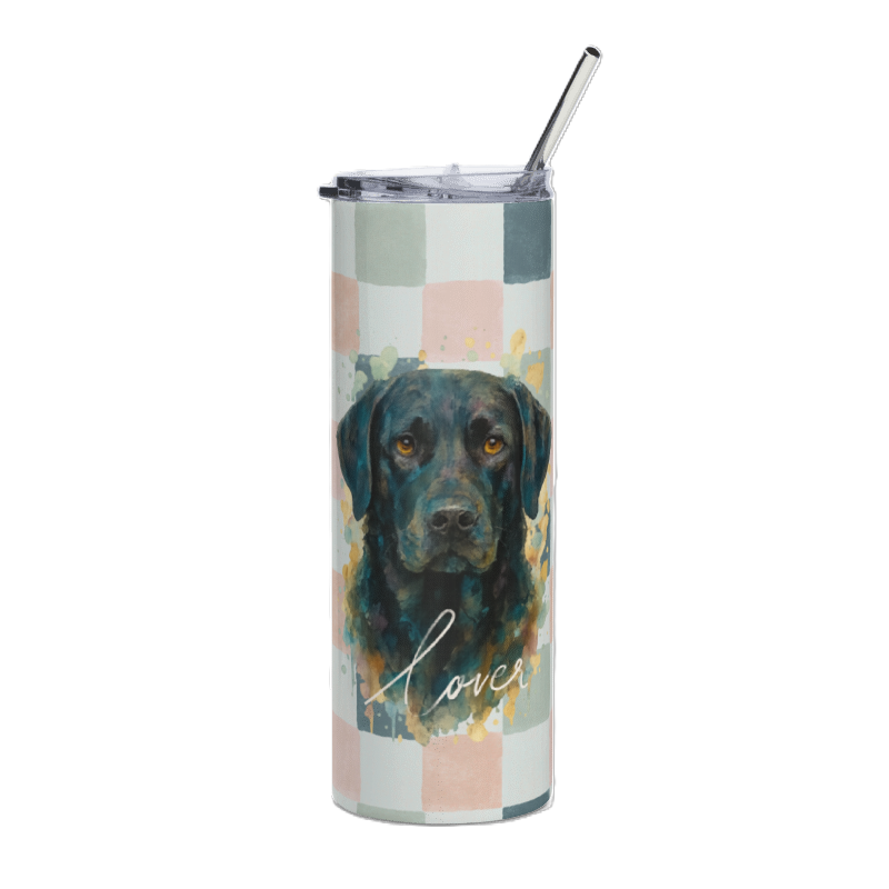 Black Labrador Retriever Dog 20 oz Tumbler- Gifts for a dog lover- hot and cold