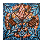 GIVE IT TIME in Royal Blue| Original 20x20 Mixed media Mandala Floral Painting | Metamorphosis |Butterfly Painting