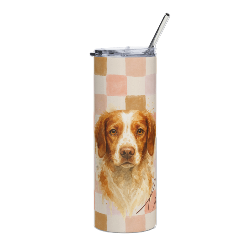 Brittany Spaniel Dog 20 oz Tumbler- Gifts for a dog lover- hot and cold