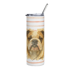 Bull Dog 20 oz Tumbler- Gifts for a dog lover- hot and cold