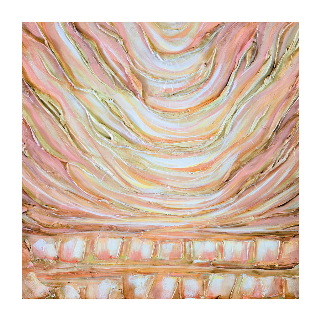 Still, You Found The Light| Original 24x24 Mixed media Sunset Beach Painting | 30A Inspired Art