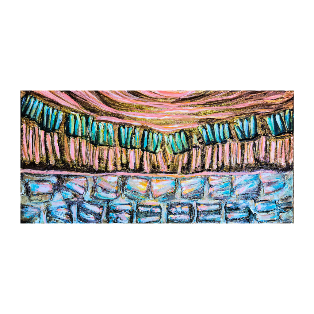 GRAYTFUL| Western Lake Tree Line | Grayton Beach State Park | Original 12x24 Mixed media 30A inspired Art
