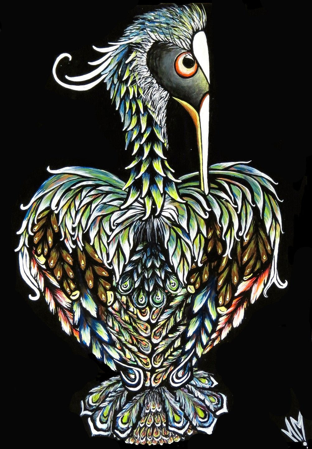 Hero.N | Heron from Grayton Beach State Park Painting | 30A Wildlife Art