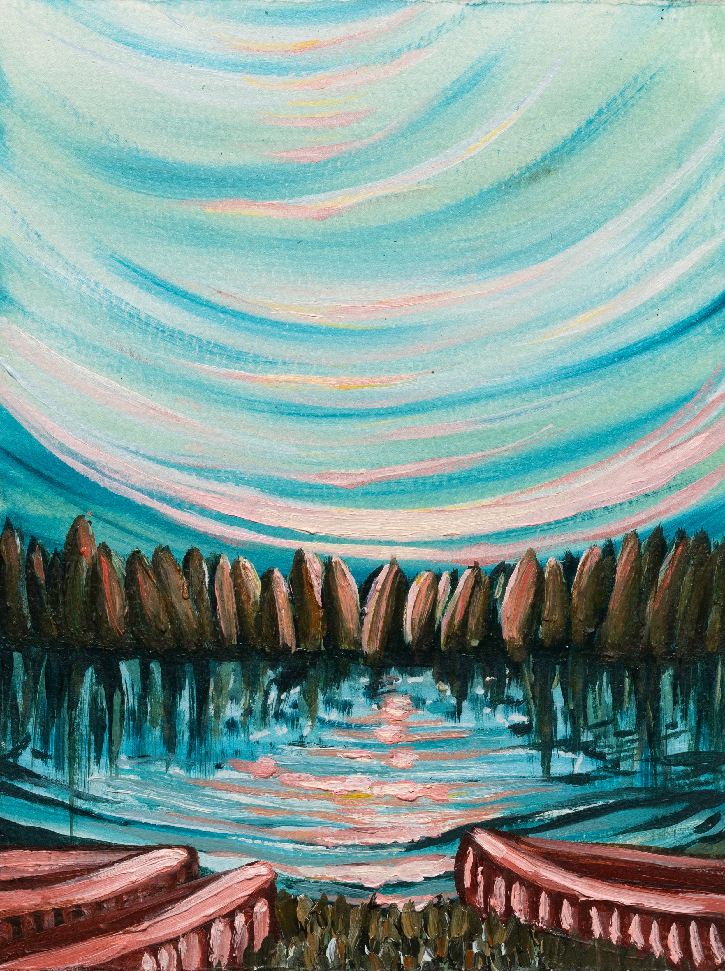 A Retreat On Flowing Lake |Snohomish Washington Art | PNW Landscape Art  | Washington Flowing Lake  Painting