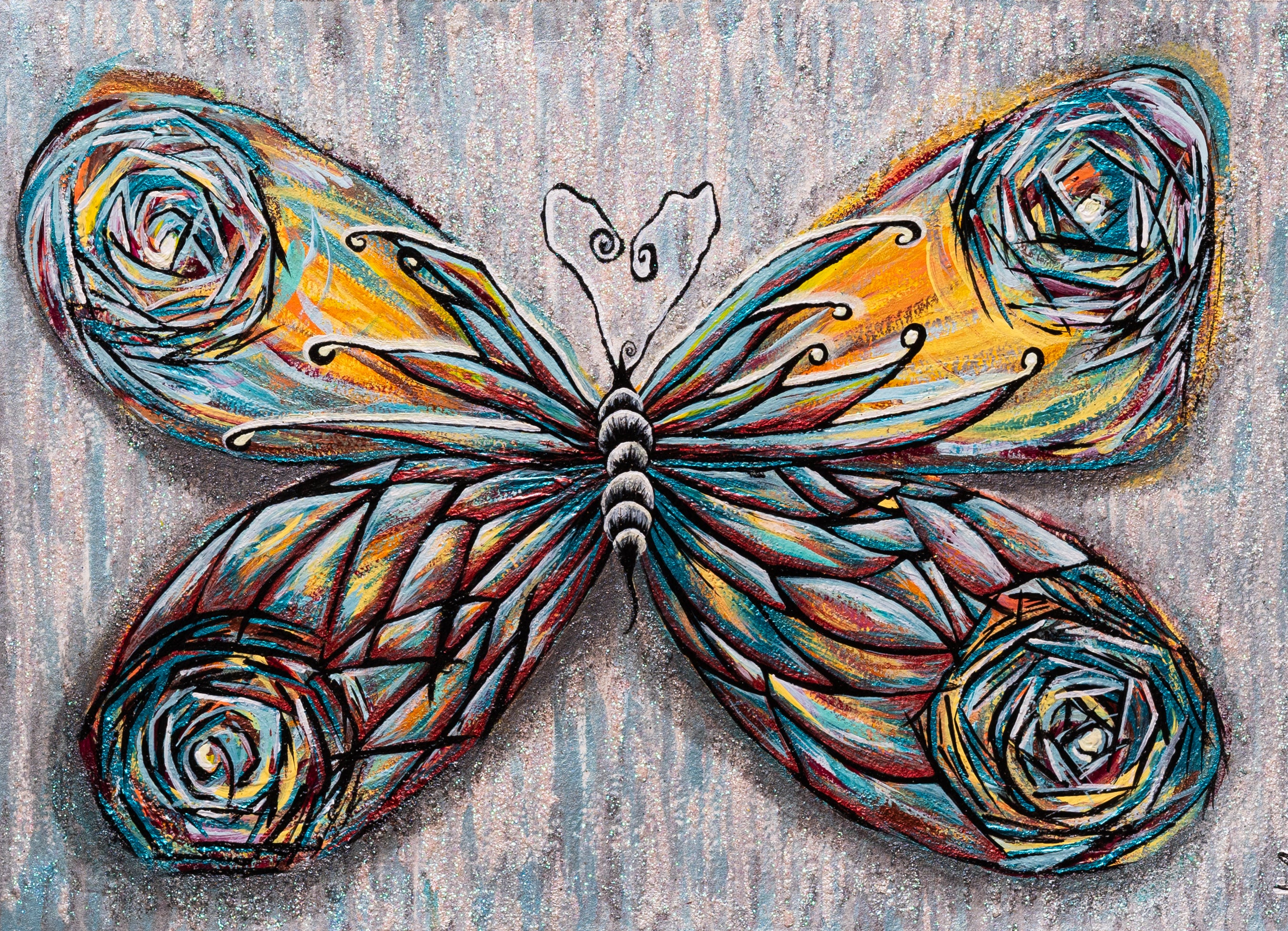 Fractalfly | Metamorphosis Art | Butterfly Painting | Fractal Art | Sacred Geometry Inspired