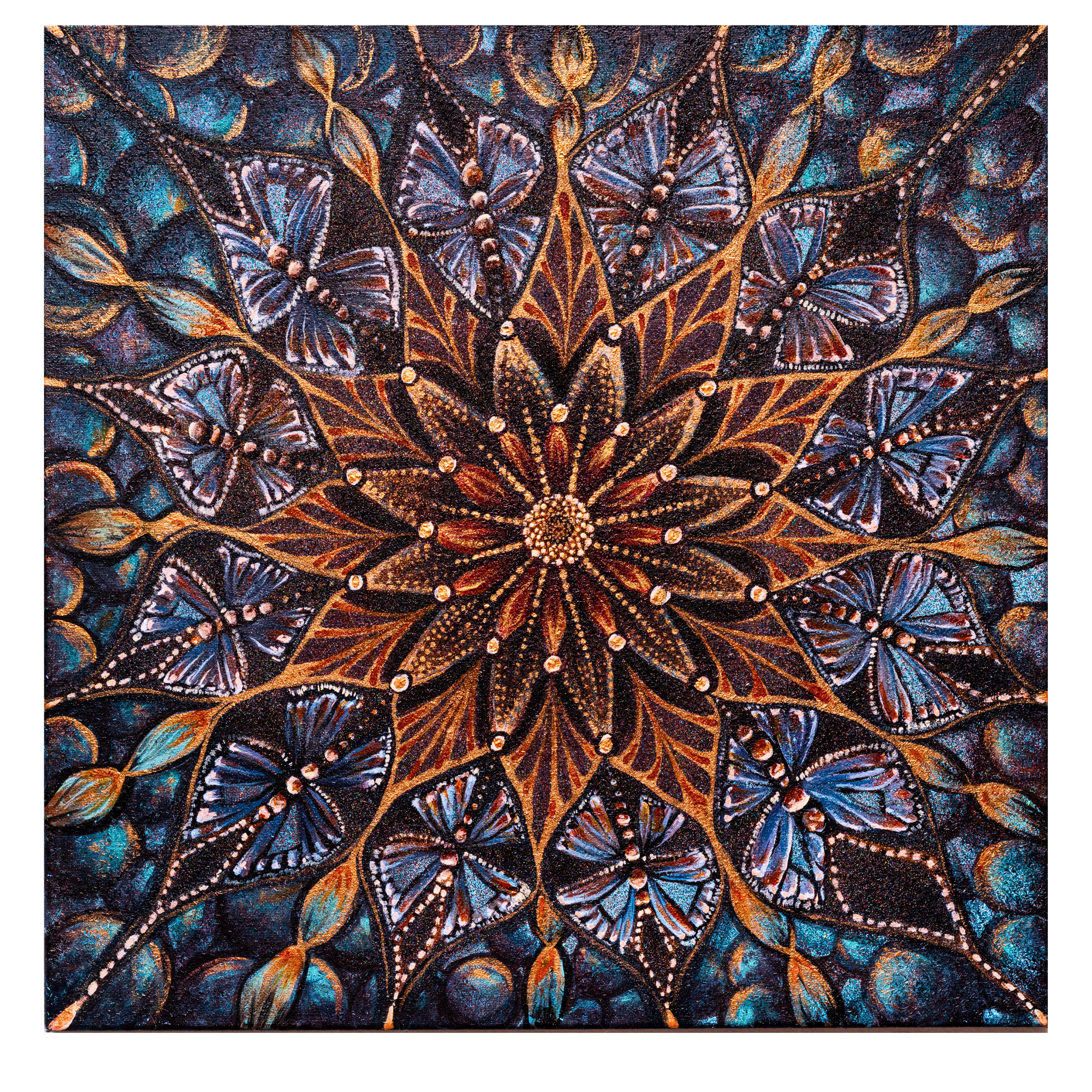 Metamorphosis | Butterfly Mandala | Renewal and personal transformation painting | Metallic Print