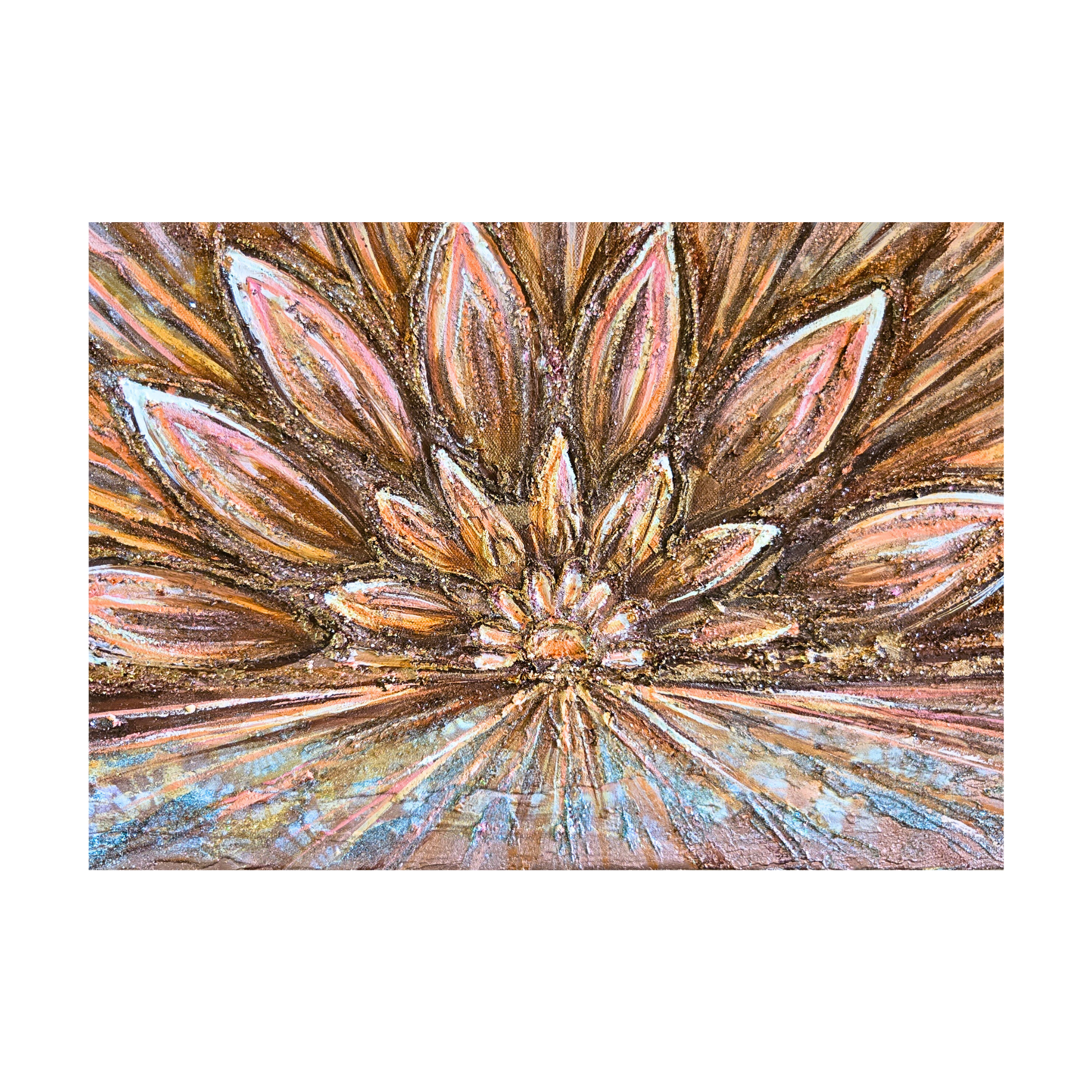 RISE & BLOOM| Western Lake Tree Line | Grayton Beach State Park | Original 12x24 Mixed media 30A inspired Art