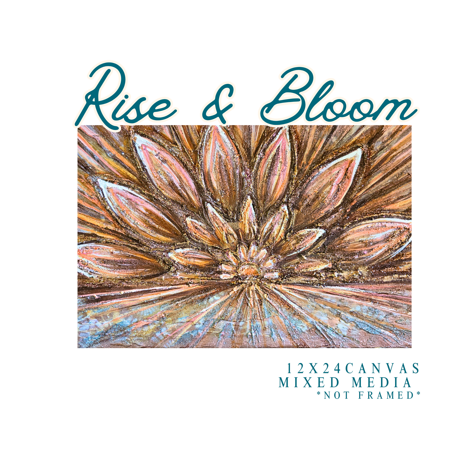 RISE & BLOOM| Western Lake Tree Line | Grayton Beach State Park | Original 12x24 Mixed media 30A inspired Art