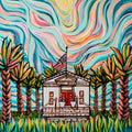 Seaside Post Office Painting | Iconic 30A Architecture Art Print |Beach Post Office | Florida Beach Art