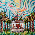 Seaside Post Office Painting | Iconic 30A Architecture Art Print |Beach Post Office | Florida Beach Art