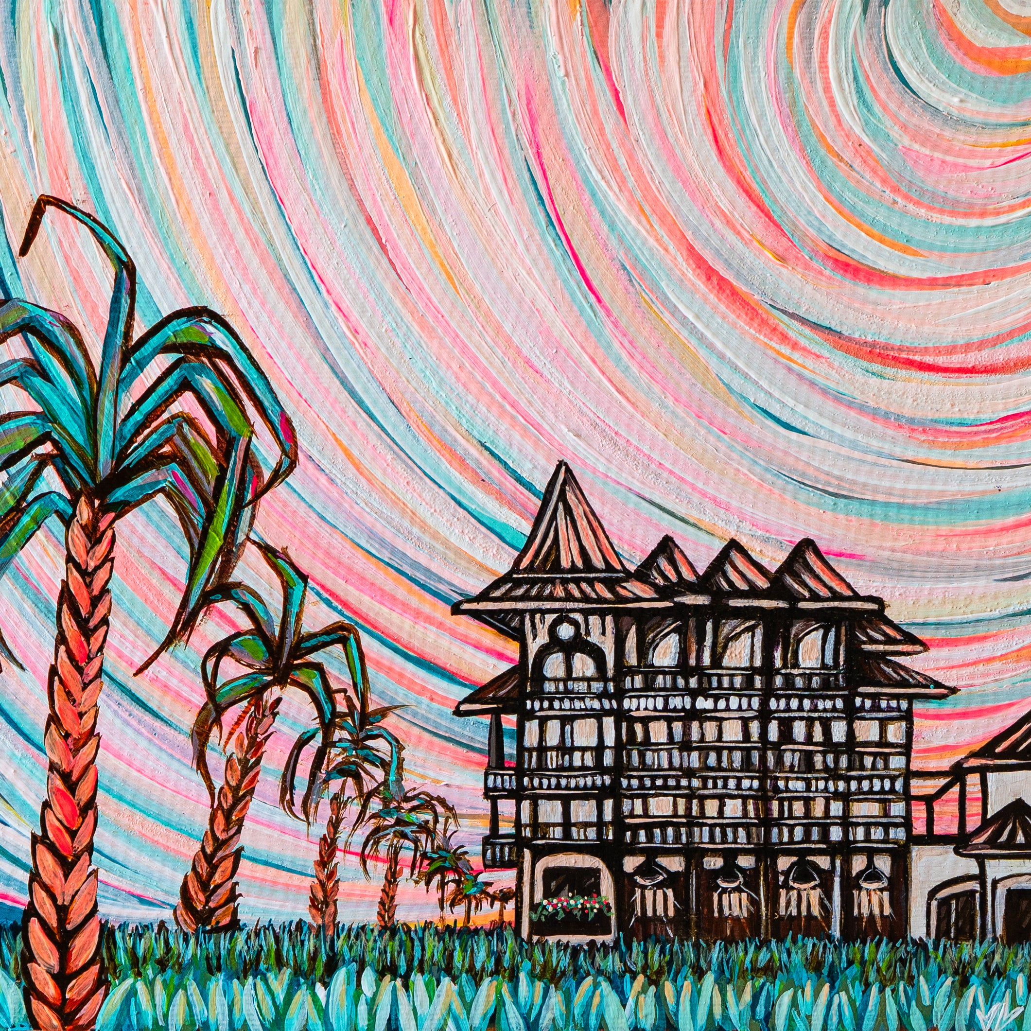 Sunset at The Pearl | Iconic 30A Architecture Art Print |Rosemary Beach Weddings | Florida Beach Art