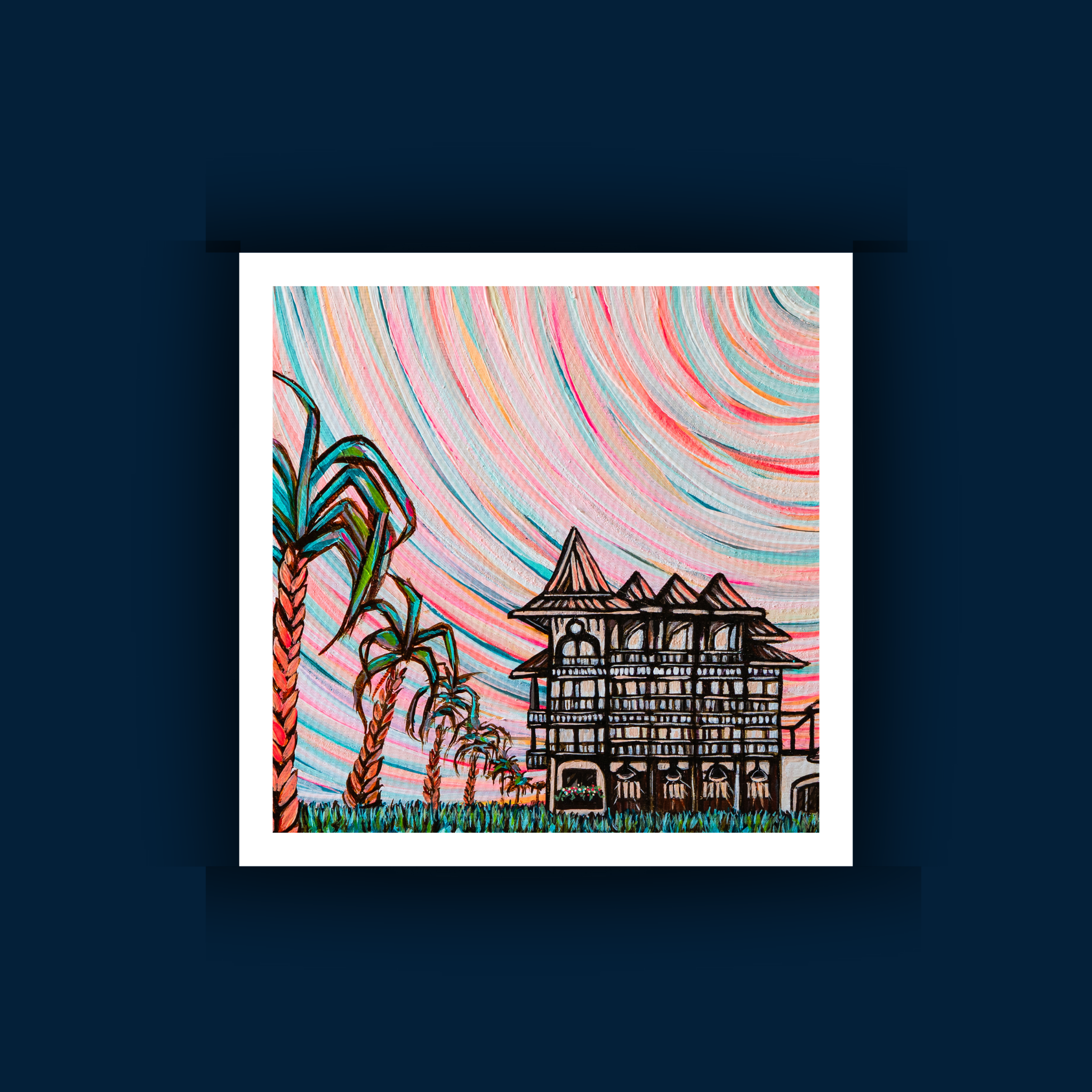 Sunset at The Pearl | Iconic 30A Architecture Art Print |Rosemary Beach Weddings | Florida Beach Art