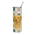 Yellow Labrador Retriever watercolor on a stainless steel mug
